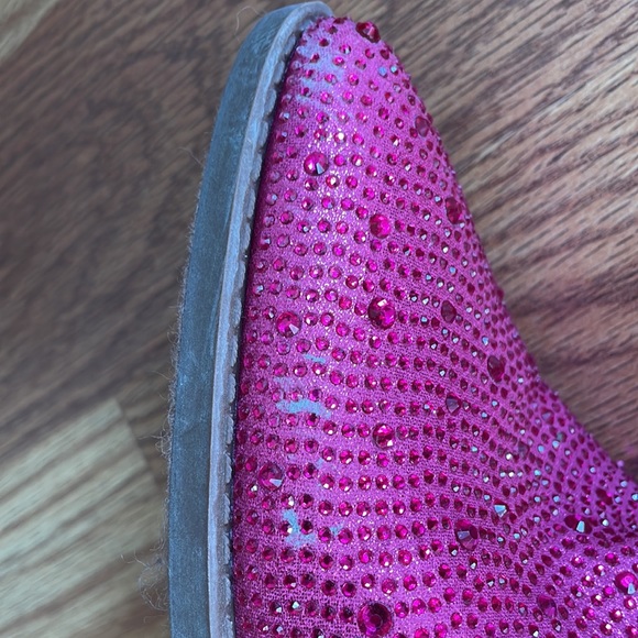Pink Rhinestone Cowgirl Ankle Boots Sz 8 - Picture 7 of 7